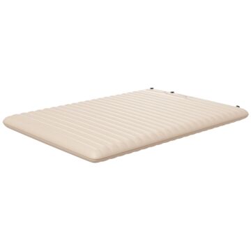 Outsunny Double Size Air Bed, With Built-in Foot Pump And Carry Bag, White