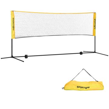 Sportnow 3(m) Badminton Net, Height Adjustable Outdoor Sports Net With Carry Bag, For Tennis, Pickleball And Volleyball