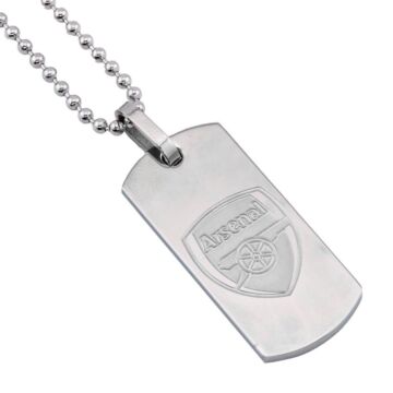 Arsenal Fc Slim Dog Tag & Chain