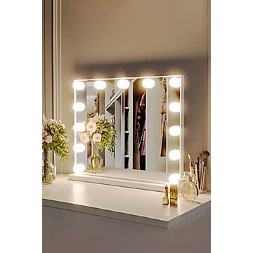 Vanity Mirror With Lights,3 Lighting Modes & Touch Screen Control,tabletop Cosmetic Mirror For Bedroom