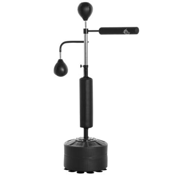 Homcom 3-in-1 Boxing Punching Bag Stand With 2 Speedballs, 360° Relax Bar, & Pu-wrapped Bag & Adjustable Height