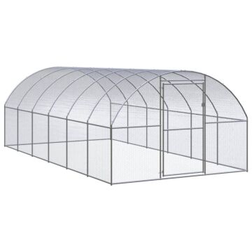 Vidaxl Outdoor Chicken Coop 3x6x2 M Galvanised Steel