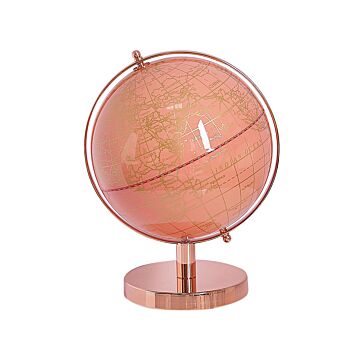 Decorative Globe Pink 20 Cm Modern Beliani