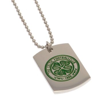 Celtic Fc Enamel Crest Dog Tag & Chain