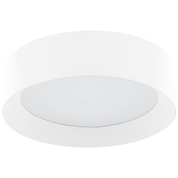 Ceiling Lamp White Steel Acrylic Integrated Led Lights Round Shape Decorative Modern Lighting Beliani