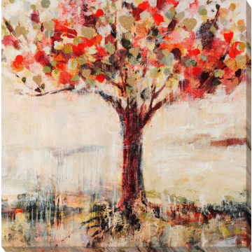 Candy Heart Tree By Jodi Maas - Wrapped Canvas
