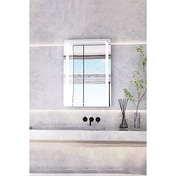 Rectangle Wall Mounted Mirror Cabinet With Led Lighting