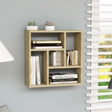 Vidaxl Wall Shelf Sonoma Oak 45.1x16x45.1 Cm Engineered Wood