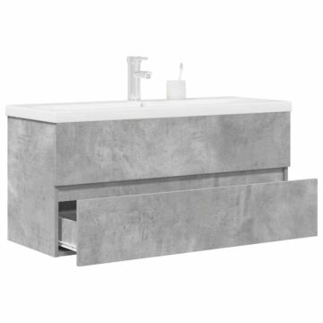 Vidaxl 2 Piece Bathroom Furniture Set Concrete Grey Engineered Wood