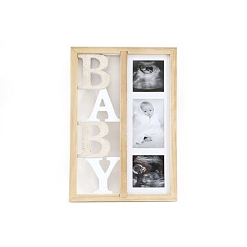 Baby Three Photograph Wooden Frame 43cm