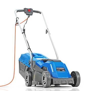 Hyundai 33cm Corded Electric 1200w/230v Roller Mulching Lawnmower | Hym3300e