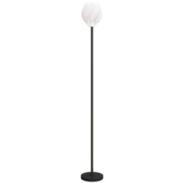 Homcom Flower Floor Lamp For Living Room, 3d Printed Modern Standing Lamp With Rose Shade, 3 Colour Temperature & Foot Switch, Minimalist Tall Pole Lampshade For Bedroom, Office, White