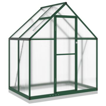 Vidaxl Greenhouse With Base Frame Green 169x114x202 Cm Aluminium