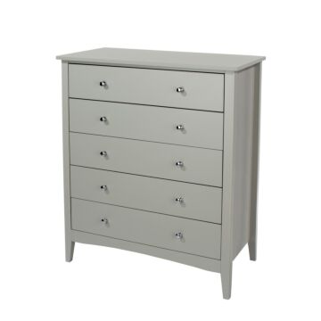 Como Grey 5 Drawer Chest