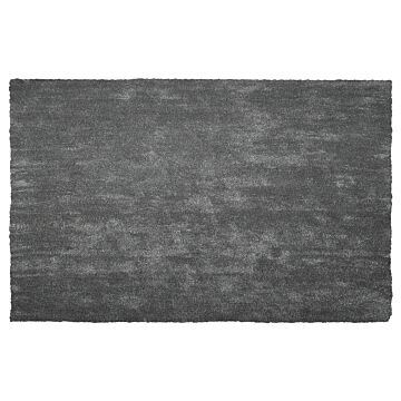 Shaggy Area Rug Dark Grey 200 X 300 Cm Modern High-pile Machine-tufted Rectangular Carpet Beliani