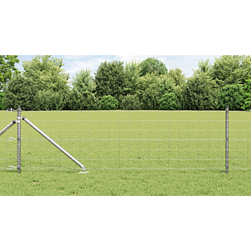 Vidaxl Euro Fence With 13 Spike Posts 0.6x50 M Galvanised Steel