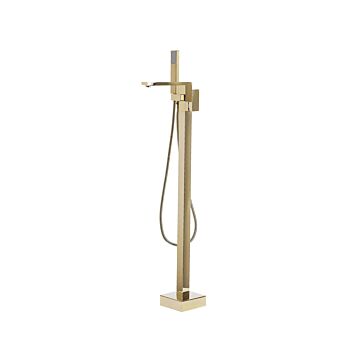 Freestanding Bath Mixer Tap Gold Faucet Shower Kit Floor Mounted Beliani