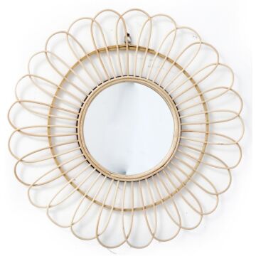 Round 51cm Rattan Mirror