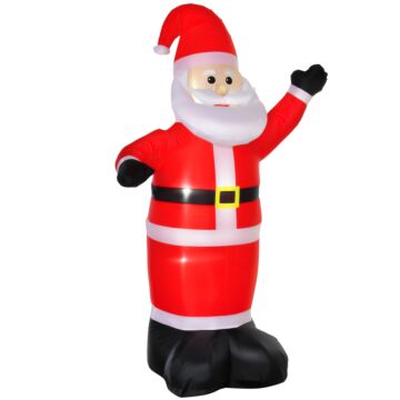 Homcom Inflatable 2.4m Santa Claus W/led Lights