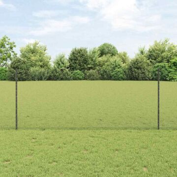 Vidaxl Fence Posts 22 Pcs U-channel Grey 100 Cm Steel, Vidaxl Hexagon Fence Grey 1x100 M Steel