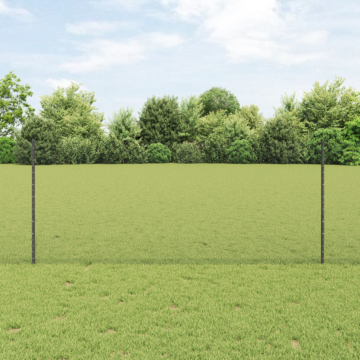 Vidaxl Fence Posts 22 Pcs U-channel Grey 100 Cm Steel, Vidaxl Hexagon Fence Grey 1x100 M Steel