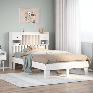 Vidaxl Bed Frame Without Mattress White 120x190 Cm Small Double Solid Wood Pine