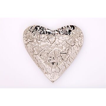 Silver Heart Shaped Dish 22cm