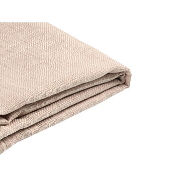 Bed Frame Cover Beige Fabric For Bed 140 X 200 Cm Removable Washable Beliani