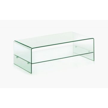 Angola Clear Coffee Table With Shelf