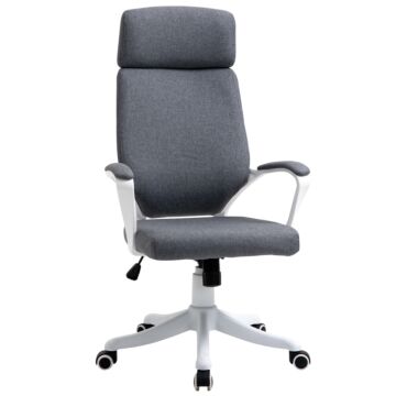 Vinsetto Office Chair High Back 360° Swivel Task Chair Ergonomic Desk Chair With Lumbar Back Support, Adjustable Height