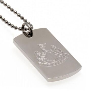 Newcastle United Fc Engraved Dog Tag & Chain