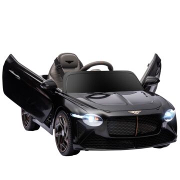 Homcom Bentley Bacalar Licensed 12v Kids Electric Ride On Car W/ Remote Control, Powered Electric Car With Portable Battery, Music, Horn