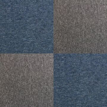 40 X Carpet Tiles 10m2 / Storm Blue & Anthracite