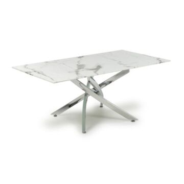 Astoria White/chrome Coffee Table