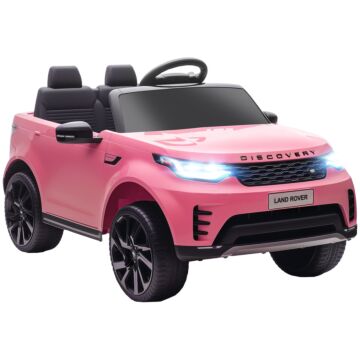 Aiyaplay Land Rover Discovery Licensed 12v Kids Electric Car With Remote, 4 Wheel Suspension, Slow Start, Lights, Music, Pink