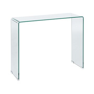Console Table Transparent 90 X 30 Cm Rectangular Minimalist Beliani