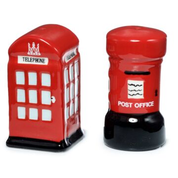 Novelty Ceramic Telephone And Letterbox Salt And Pepper Set