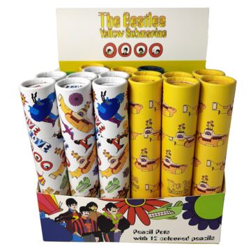 Fun Kids Large Colouring Pencil Tube - The Beatles Yellow Submarine