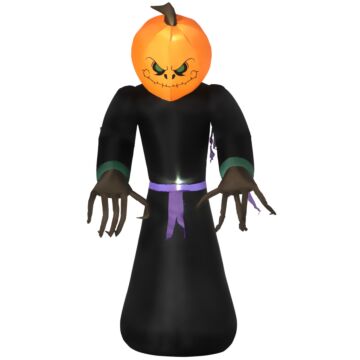 Homcom Inflatable 2.1m Pumpkin Man, W/led Lights