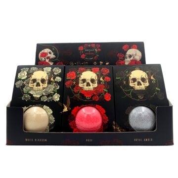 Handmade Bath Bomb In Gift Box - Skulls And Roses