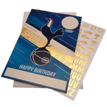 Tottenham Hotspur Fc Birthday Card With Stickers