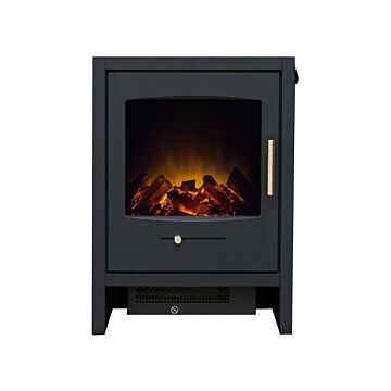 Adam Bergen Electric Stove In Charcoal Grey