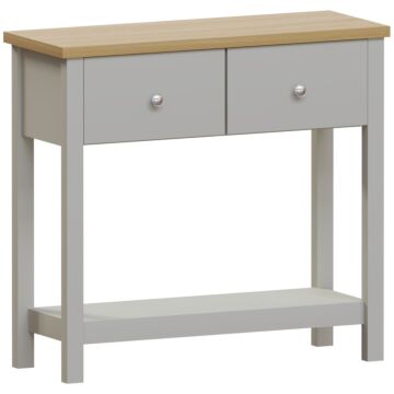 Arlington 2 Drawer Console Table, Grey