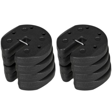 Outsunny 48kg Gazebo Weights Set Of 16, Weights For Gazebo Legs With Reinforce Pins And Carry Belt, For Canopies Marquees Tents