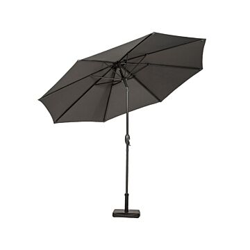 Grey 3m Crank And Tilt Parasol Grey Powder Coated Pole (38mm Pole, 8 Ribs) This Parasol Is Made Using Polyester Fabric Which Has A Weather-proof Coating & Upf Sun Protection Level 50