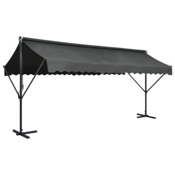 Vidaxl Free Standing Awning 500x300 Cm Anthracite