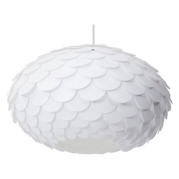 Pendant Lamp White Plastic Pine Cone Shade Hanging Ceiling Lamp Beliani