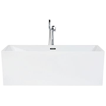 Freestanding Bath White Sanitary Acrylic Single 170 X 76 Cm Rectangular Modern Style Beliani