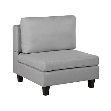 1-seat Section Light Grey Fabric Upholstered Armchair Module Piece Beliani