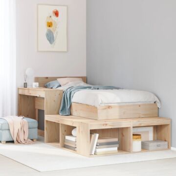 Vidaxl Bed Frame Without Mattress 90x190 Cm Single Solid Wood Pine